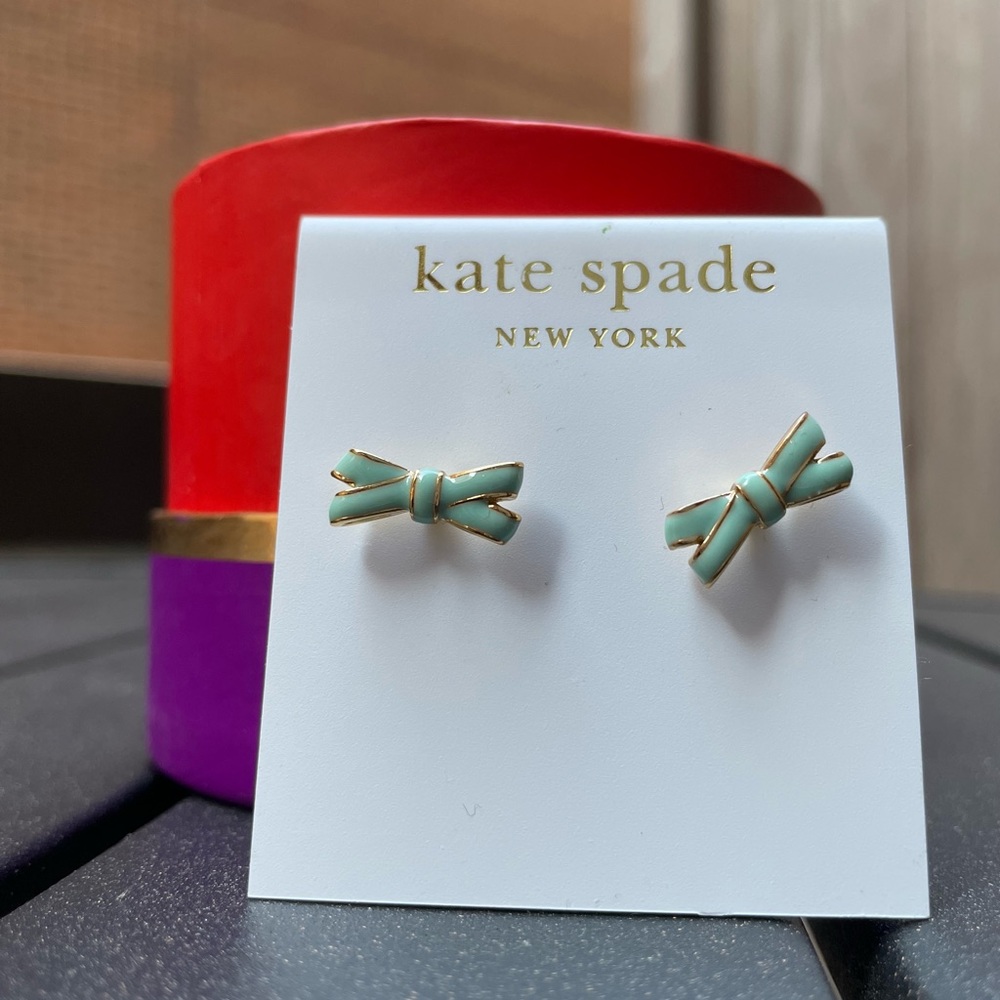 Kate Spade Bow Stud Turquoise
